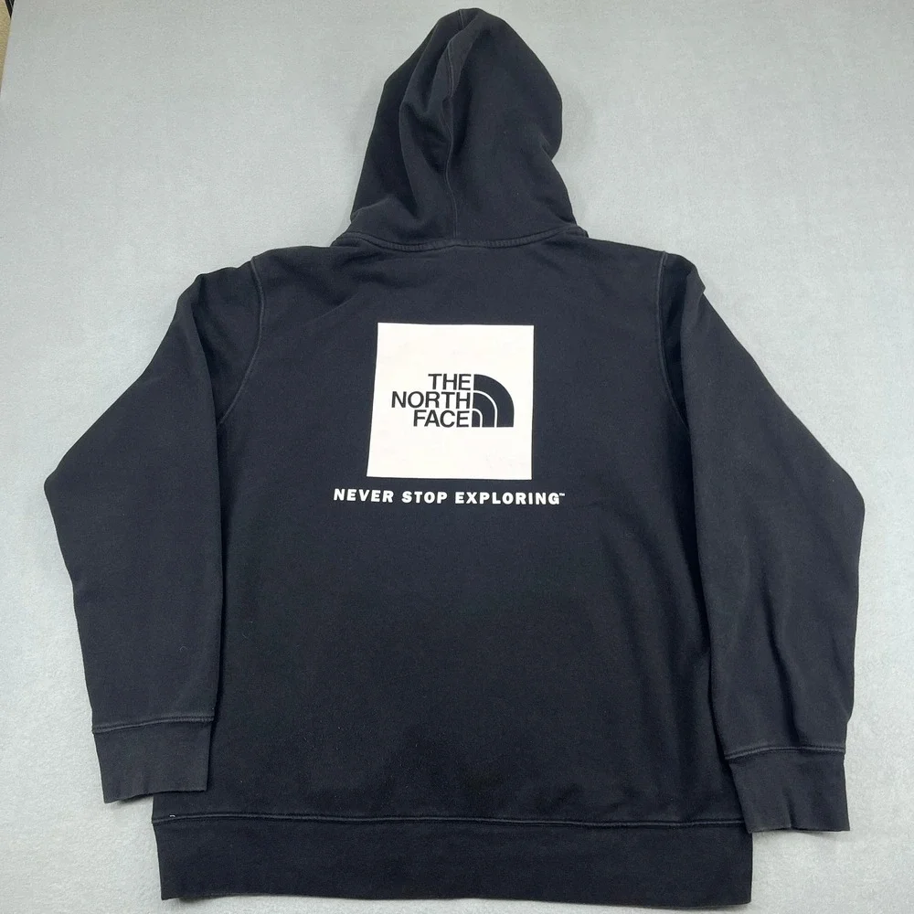 The North Face Mens Red Box Pullover Hoodie Black XL Never Stop‎ Exploring Logo